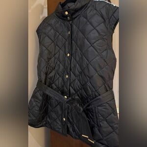 Lilly Pulitzer Sz 10 Black Quilted Vest